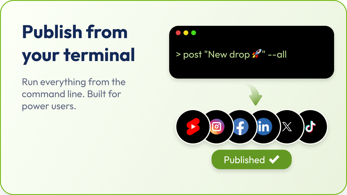 Publish from your terminal